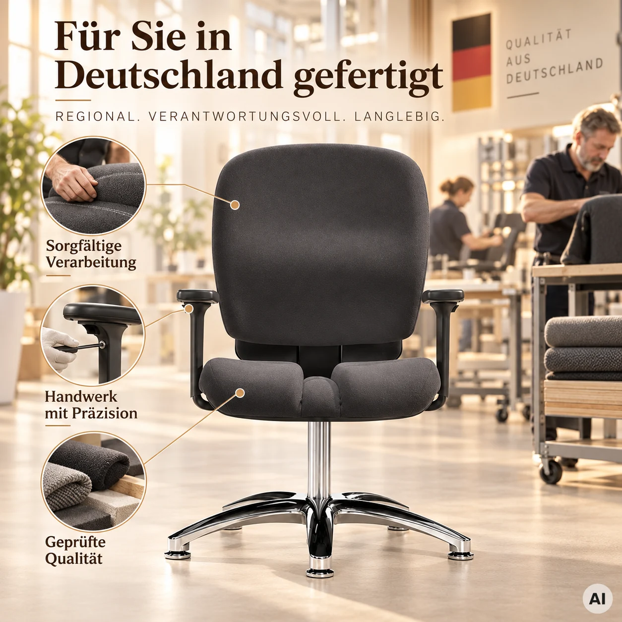 Mister Office ME - Ergonomischer Meetingstuhl